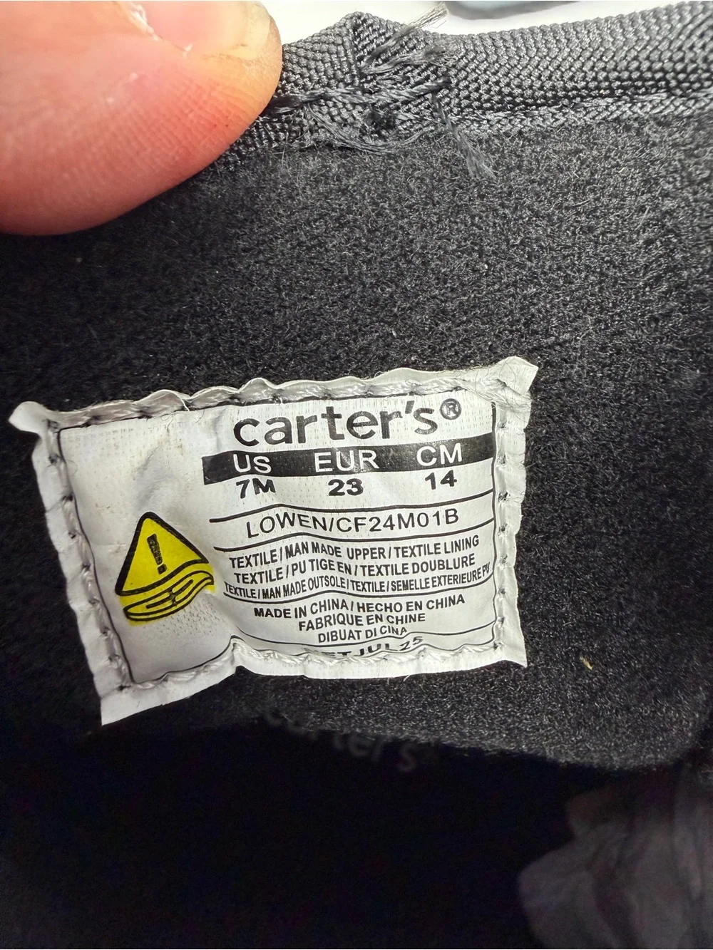 Carter's Toddler Light Up Brown and Black Toddler Winter Snow Boots